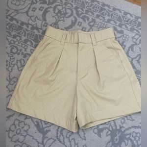 Abercrombie & Fitch Tan Leather Shorts Size XS